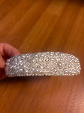 THE PRETTY NOMAD Pearl Beaded Women’s Headband - Ivory